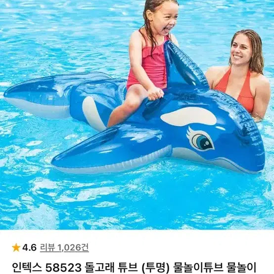 [BUNJANG] Intex 58523 Large Dolphin Pool Float / 대형 돌고래 튜브