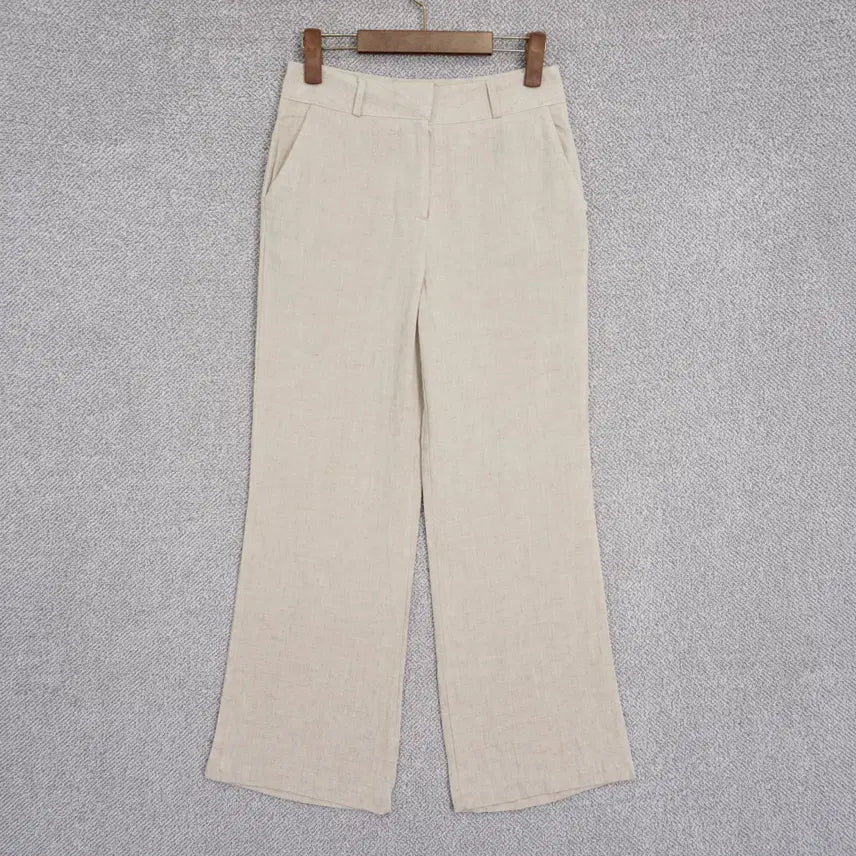 [BUNJANG] HAVE Women's Summer Wide Fit Cotton Linen Pants (Size M) / HAVE 여성 썸머 와이드핏 코튼 린넨 팬츠 M