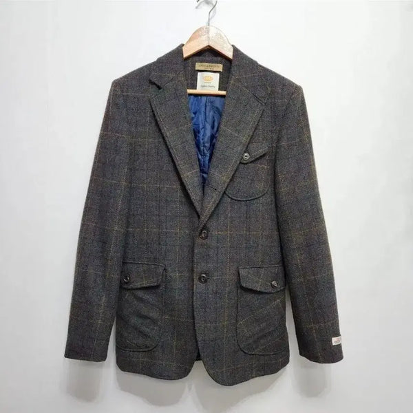 [BUNJANG] Havana Company Herring Tweed Patch Jacket Size 48 / 하바나컴퍼니 헤리스트위드  엘보 패치  자켓  48 사이즈