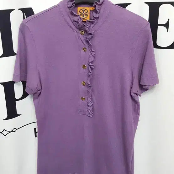 [BUNJANG] Tory Burch Women's Ruffle Short Sleeve T-Shirt Size S / 토리버치 여성 러플 반팔티 S