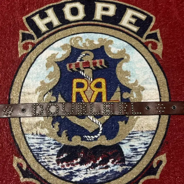 [BUNJANG] RRL Studded Logo Belt / 더블알엘(RRL) 스터드 로고 벨트