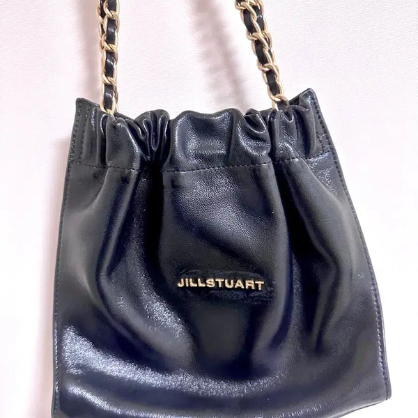 [BUNJANG] Jill Stuart Drawstring Chain Shoulder Bag / 스나계 질스튜어트 드로우 스트링 체인 숄더백 가방