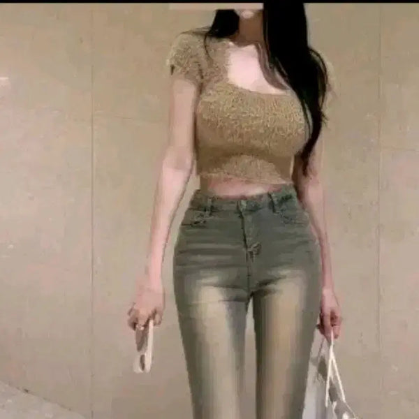 [BUNJANG] Imported Clothing Cropped T-Shirt (New) / 수입의류 크롭티(새상품)