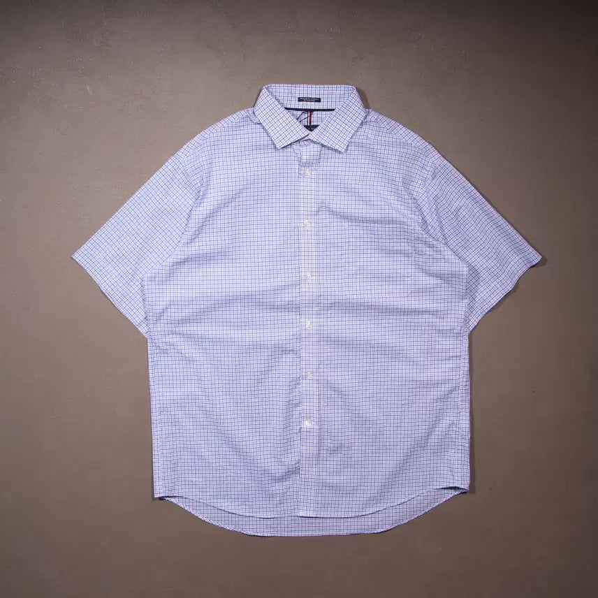 [BUNJANG] Tommy Hilfiger Plaid Short Sleeve Shirt / 타미힐피거 체크 반팔셔츠 A640