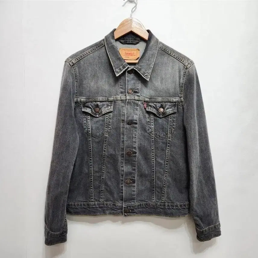 [BUNJANG] Levi's 70590 Black Denim Trucker Jacket L / 리바이스  70590  흑청 트러커 자켓 L 사이즈
