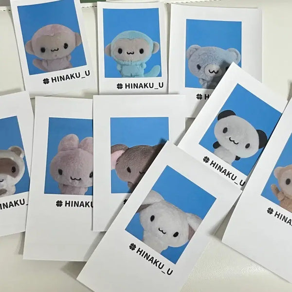[BUNJANG] Hinakuu Sticker Photo Set (Bundle Set) / 일괄만) 히나쿠우 증사 스티커 쿠숭이 민트 핑크 판다 토끼쿠우 너구리 양 물범 푸딩