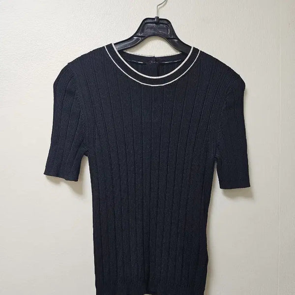 [BUNJANG] NAIN Short Sleeve Knit Blouse Size 55 / 나인 반팔 니트 블라우스 55