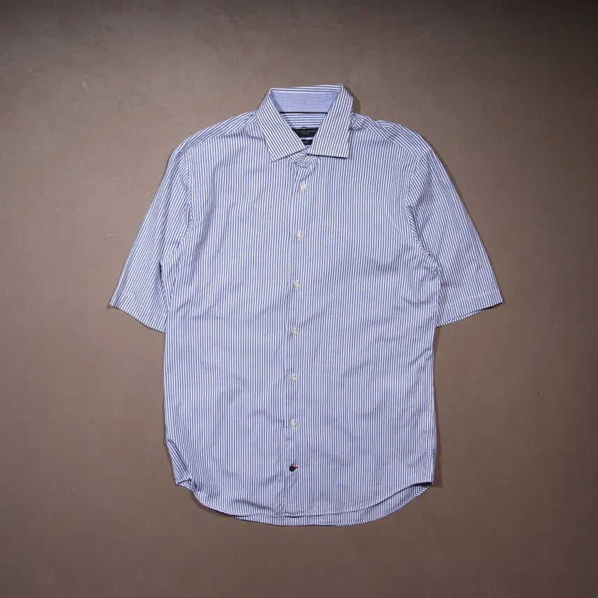[BUNJANG] Tommy Hilfiger Striped Short Sleeve Shirt M / 타미힐피거 스트라이프 반팔셔츠 A641