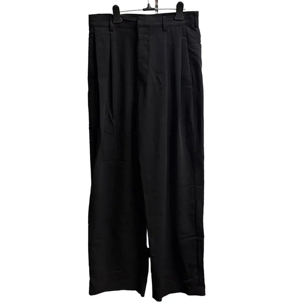 [BUNJANG] Signature Wide Black Slacks M / 시그니처 와이드 블랙 슬랙스 M