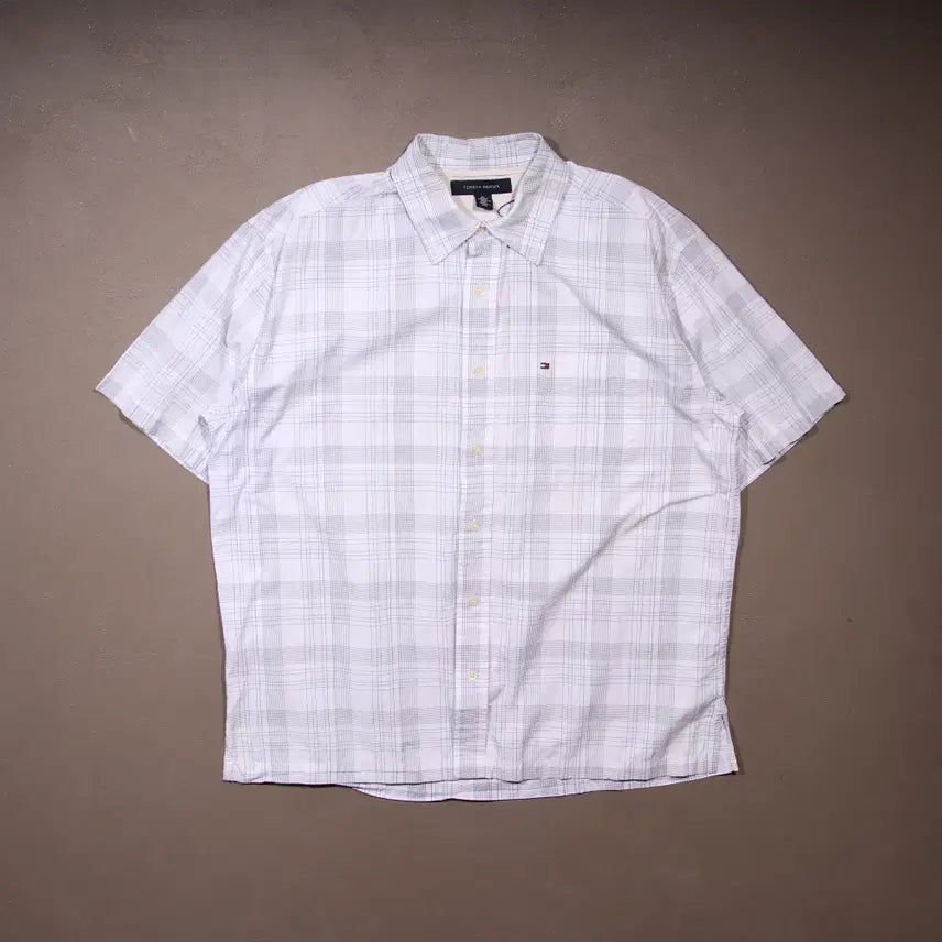 [BUNJANG] Tommy Hilfiger Check Short Sleeve Shirt / 타미힐피거 체크 반팔셔츠 A642