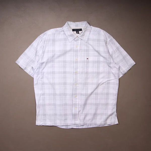 [BUNJANG] Tommy Hilfiger Check Short Sleeve Shirt / 타미힐피거 체크 반팔셔츠 A642