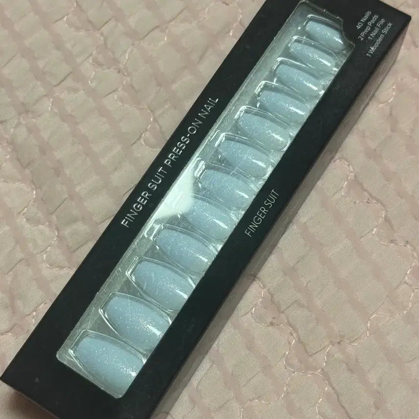 [BUNJANG] Fingersuit Light Blue Nail Tips (Set) / 핑거수트 네일팁 라이트블루 새상품
