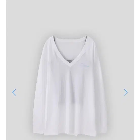 [BUNJANG] Thanat Deep V-Neck Layered Top White / 타낫 딥브이넥 레이어드 탑