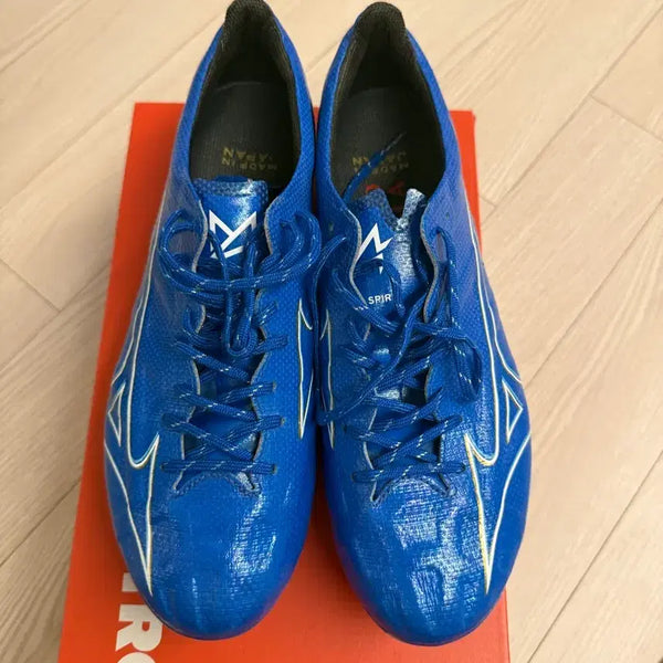 [BUNJANG] Mizuno Alpha Japan Football Boots Blue SG 260 / 미즈노 축구화 알파 재팬 블루 260