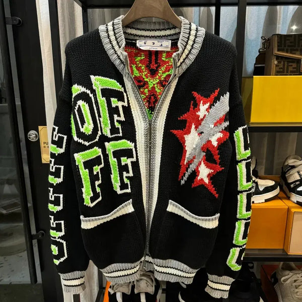 [BUNJANG] Off-White Knit Zip-Up S Size / [정품/S사이즈] 오프화이트 니트 집업
