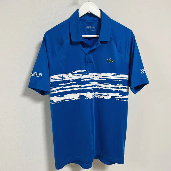 [BUNJANG] Lacoste Novak Djokovic Mens Polo Shirt Blue White / 라코스테 노박 조코비치 상의 블루 화이트