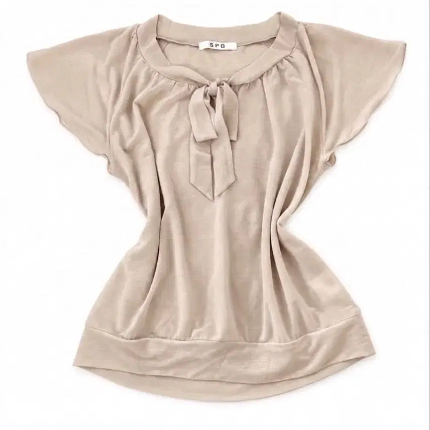 [BUNJANG] Beige Ribbon Blouse / 베이지 리본 블라우스