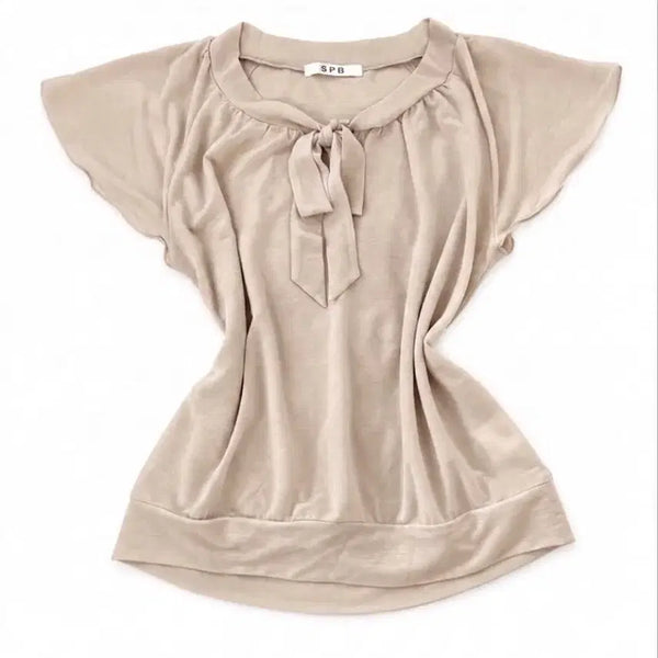[BUNJANG] Beige Ribbon Blouse / 베이지 리본 블라우스