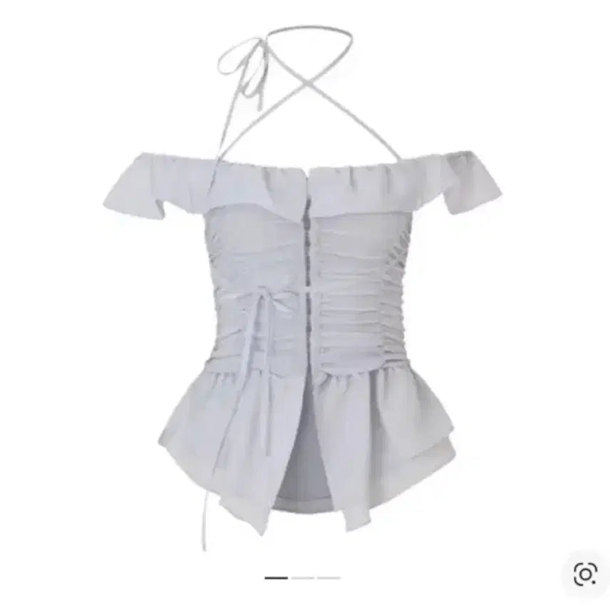 [BUNJANG] Newearlin Fairy Chiffon Blouse Pure Gray / 뉴얼린 fairy 페어리 쉬폰 블라우스 퓨어그레이 새상품