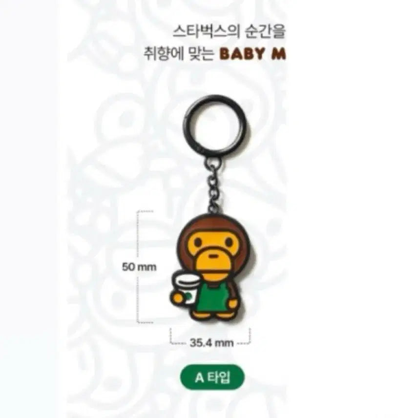 [BUNJANG] Starbucks x BAPE A-Type Keyring (Sealed New) / 미개봉 새상품) 스타벅스 x 베이프 키링 A타입
