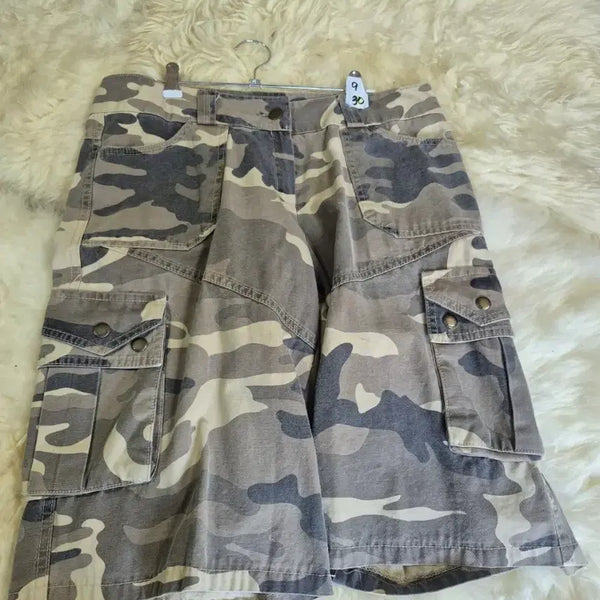 [BUNJANG] Camouflage Cargo Shorts / 카모플라쥬 카고 반바지 30