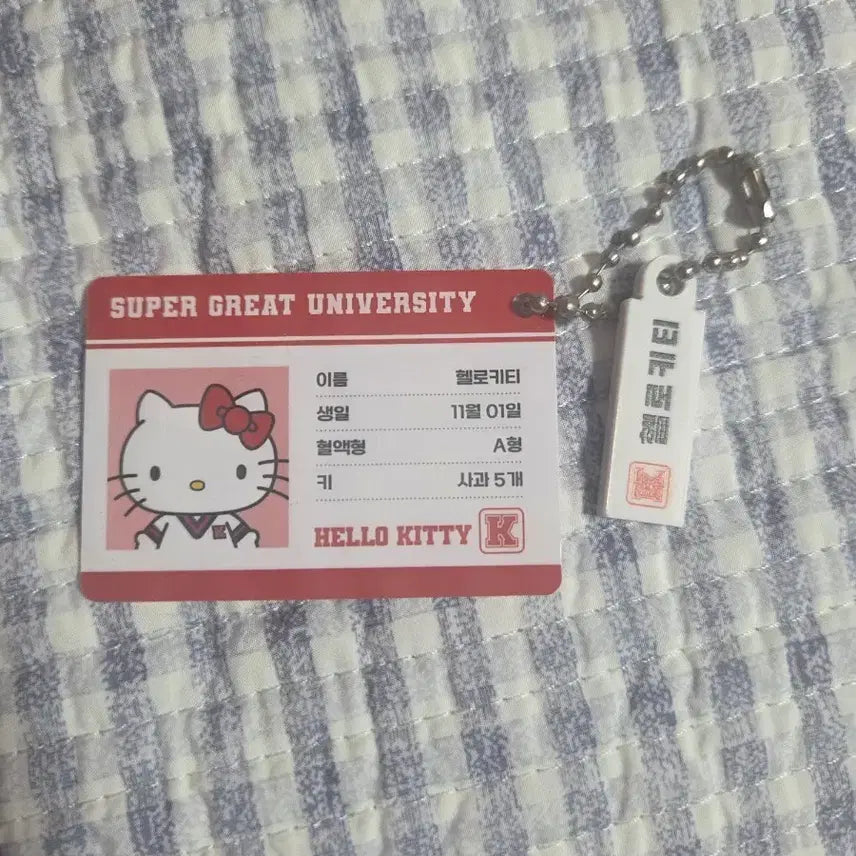 [BUNJANG] Hello Kitty Name Tag Keychain / 헬로키티 명찰 키링