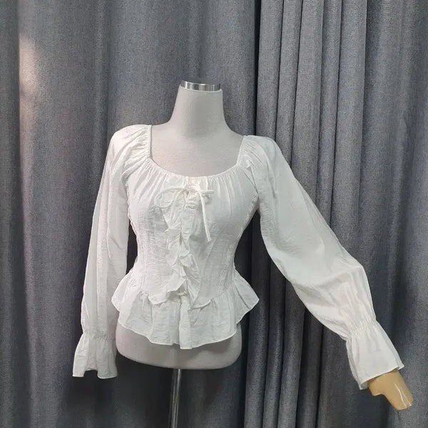 [BUNJANG] White Blanc Beauty Blouse / 화이트 블랑 뷰티블라우스