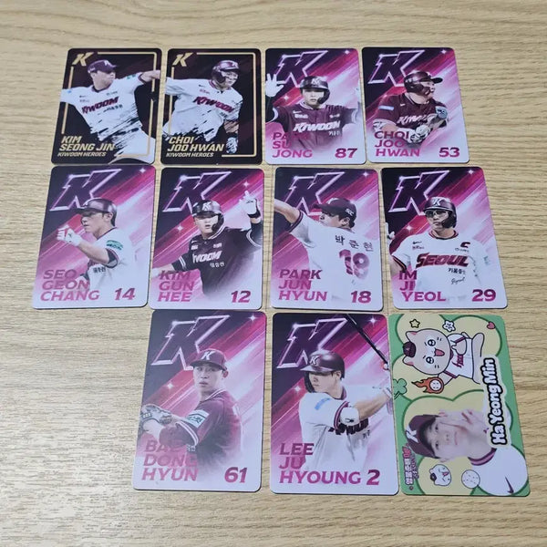 [BUNJANG] Kiwoom Heroes Baseball Photocard Bundle Set / 키움 히어로즈 포토카드 일괄 | 서건창 이주형 박준현 김건희 임지열 하영민 최주환 박수종 김성진