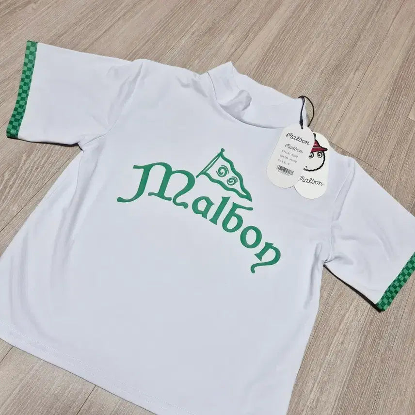 [BUNJANG] Malbon Women's Golf Cropped T-Shirt (White, Medium) / 새상품)말본여성골프티셔츠 반목골프크롭티