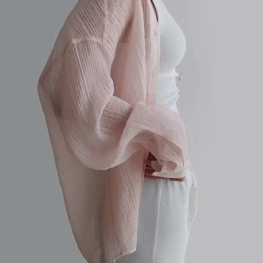 [BUNJANG] La Room Women's See-Through Shirt (Free Size) / 라룸 여성 시스루 셔츠 프리