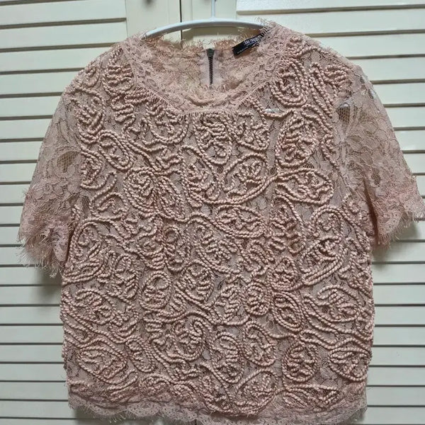 [BUNJANG] ZARA Lace See-Through Blouse M / 자라 zara 레이스 시스루 블라우스 M