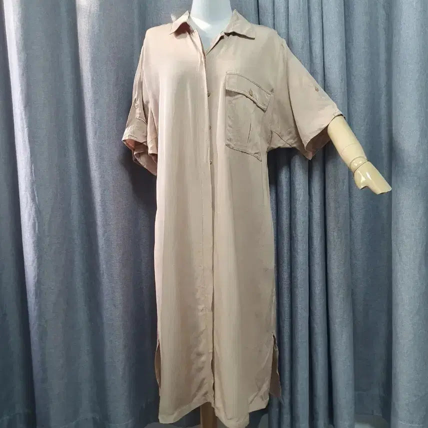 [BUNJANG] Premium Linen Shirt Dress / 77고급 린넨 셔츠원피스