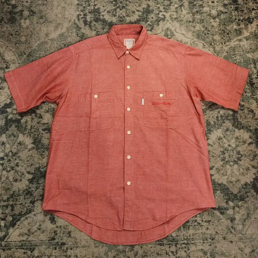 [BUNJANG] 90s Budweiser Delivery Work Shirt / 90s 제작 버드와이저 딜리버리 워크셔츠