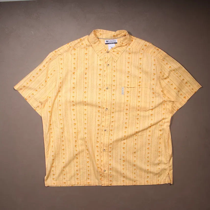 [BUNJANG] Columbia Indian Pattern Short Sleeve Shirt / 컬럼비아 인디안패턴 반팔셔츠 A645