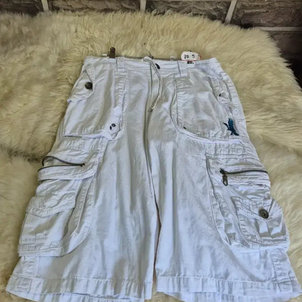 [BUNJANG] White Cargo Shorts Size 30 / 화이트 카고 반바지 30
