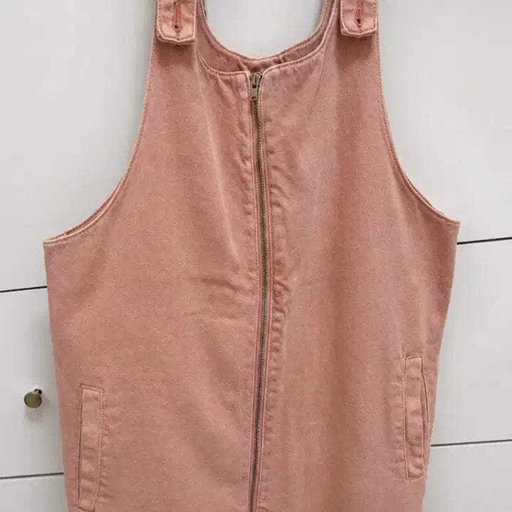 [BUNJANG] Zara Pink Denim Overall Dress / 자라 멜빵 원피스 핑크색 데님