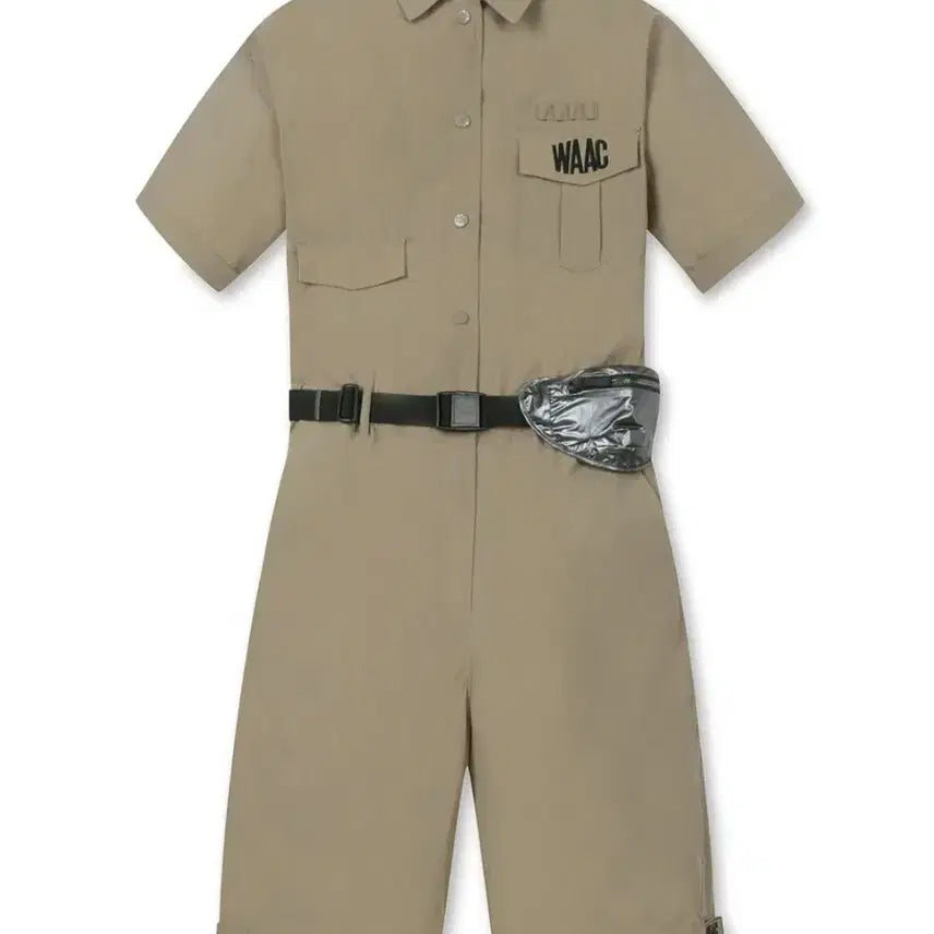 [BUNJANG] WACC Brown Jumpsuit with Belt / wacc 왁 골프웨어 브라운 점프수트 팝니다. 벨트포함