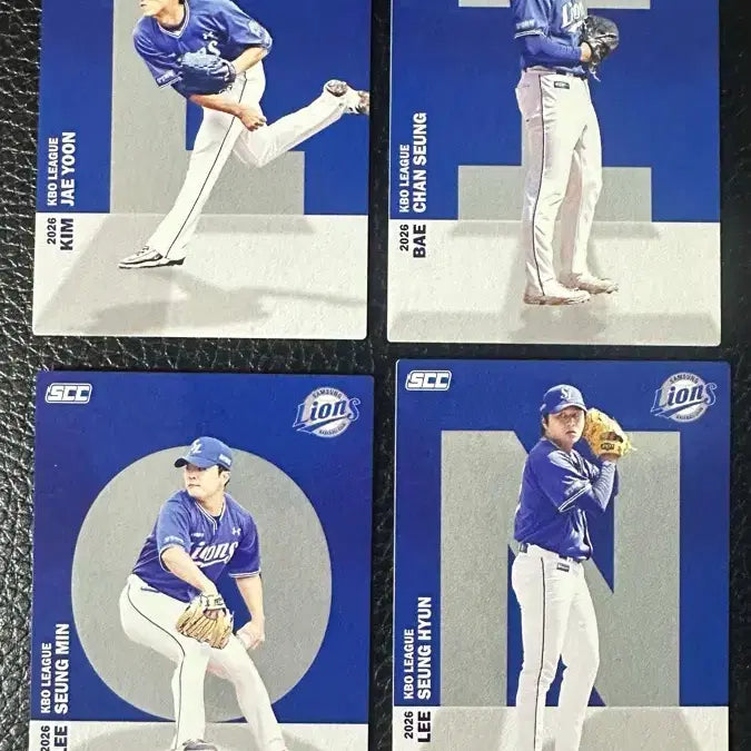 [BUNJANG] Samsung Lions 2026 KBO Alphabet Card Bundle Set / 2026 KBO 삼성라이온즈 알파벳 카드 4종 일괄