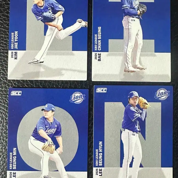 [BUNJANG] Samsung Lions 2026 KBO Alphabet Card Bundle Set / 2026 KBO 삼성라이온즈 알파벳 카드 4종 일괄