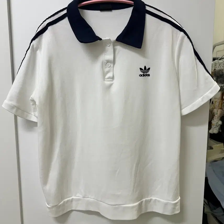 [BUNJANG] Adidas White Polo T-Shirt / 아디다스 카라티 흰색