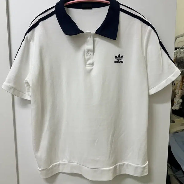 [BUNJANG] Adidas White Polo T-Shirt / 아디다스 카라티 흰색
