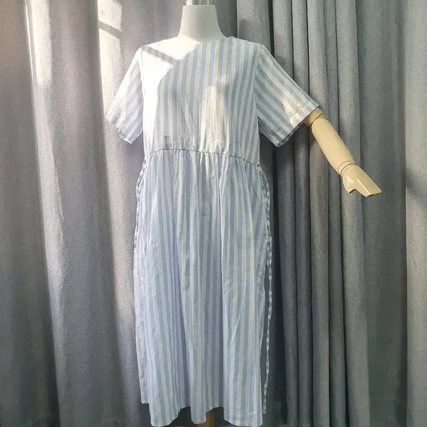 [BUNJANG] Chunky Stripe Maxi Dress / 청키 스트라이프 맥시 원피스