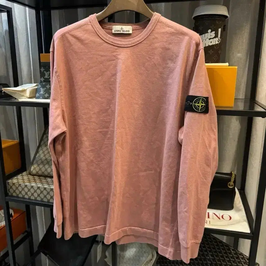 [BUNJANG] Stone Island Long Sleeve XXL Pink / [정품/XXL] 스톤아일랜드 롱슬리브 핑크