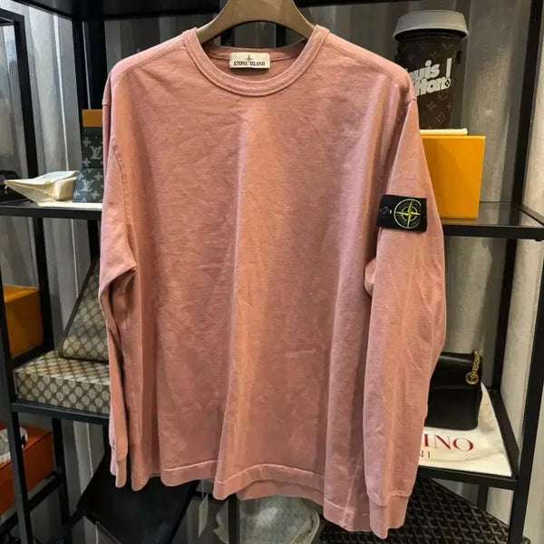 [BUNJANG] Stone Island Long Sleeve XXL Pink / [정품/XXL] 스톤아일랜드 롱슬리브 핑크