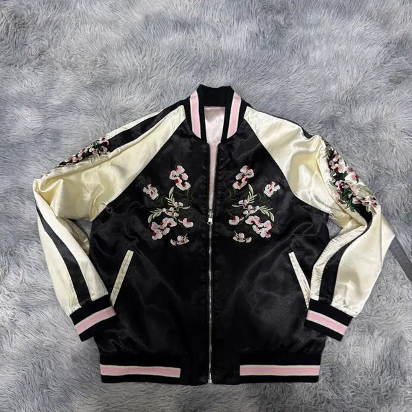 [BUNJANG] Japanese Vintage Reversible Embroidered Sukajan Jacket Size 90 / 일본빈티지 리버시블 자수 스카잔  90사이즈