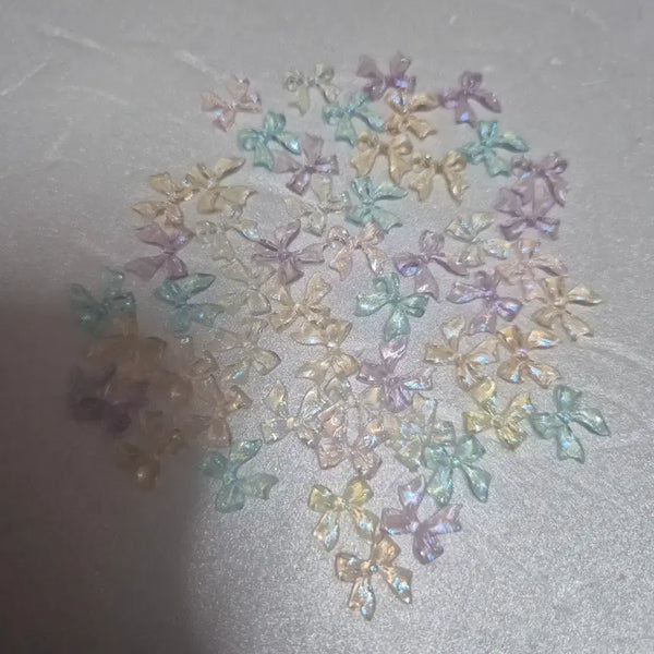 [BUNJANG] Alok Ribbon Nail Charms (50 pcs) / 알록리본 네일파츠 50개