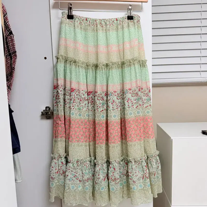 [BUNJANG] Fairy Mint Ruffle Skirt / 일본빈티지 페어리 민트 스커트