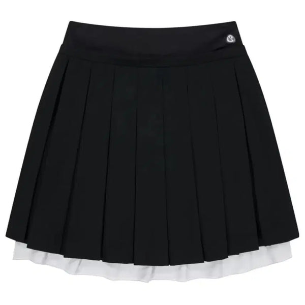 [BUNJANG] Koiseo Double Waist Pleated Skirt Black / 코이세이오 더블 웨이스트 플리츠 스커트 블랙