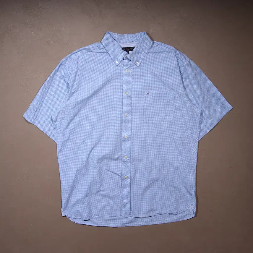 [BUNJANG] Tommy Hilfiger Check Short Sleeve Shirt XL / 타미힐피거 체크 반팔셔츠 A647