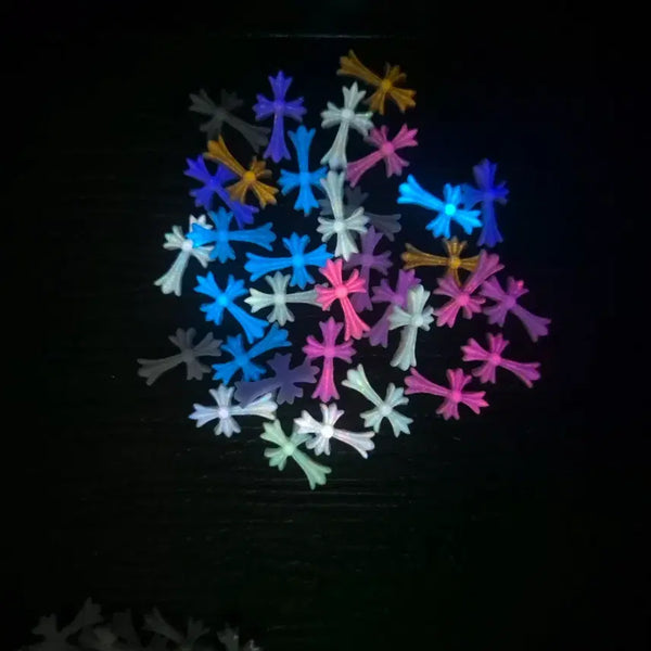 [BUNJANG] Glow-in-the-Dark Cross Nail Charms (37 pcs) / 십자가 야광 네일파츠 37개